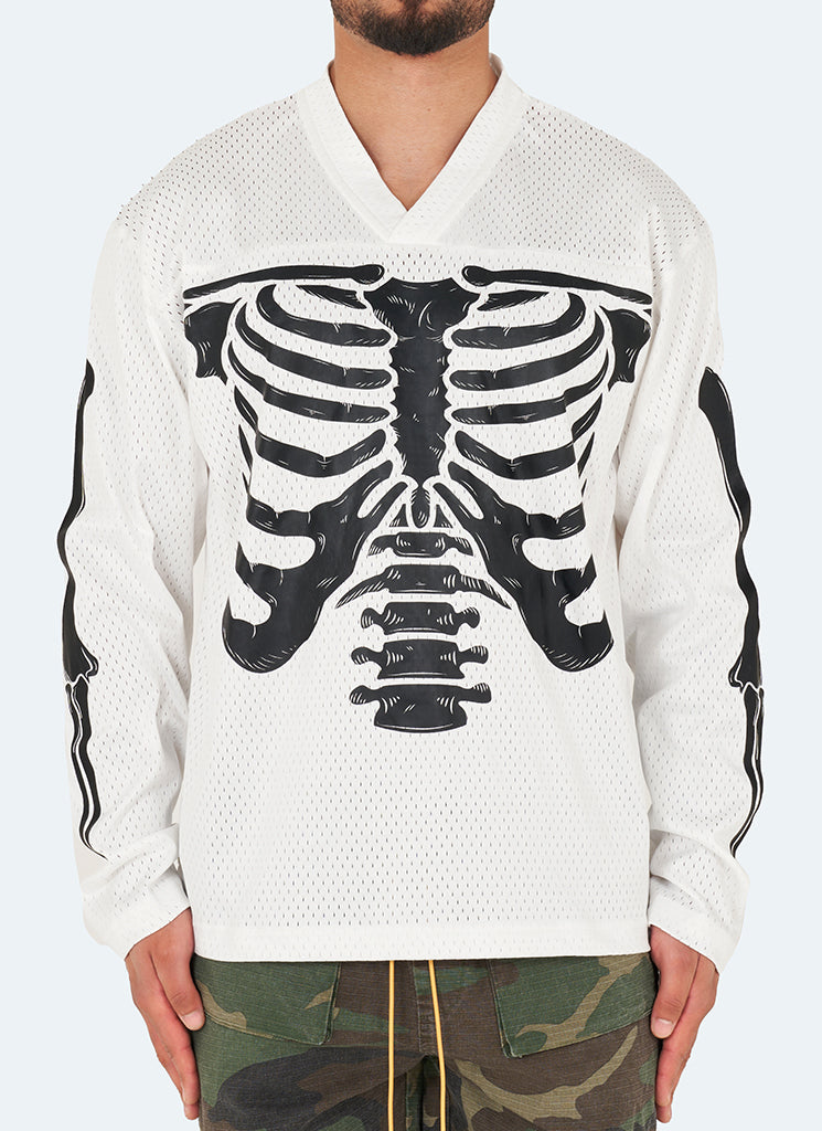 Maillot squelette vintage - Blanc