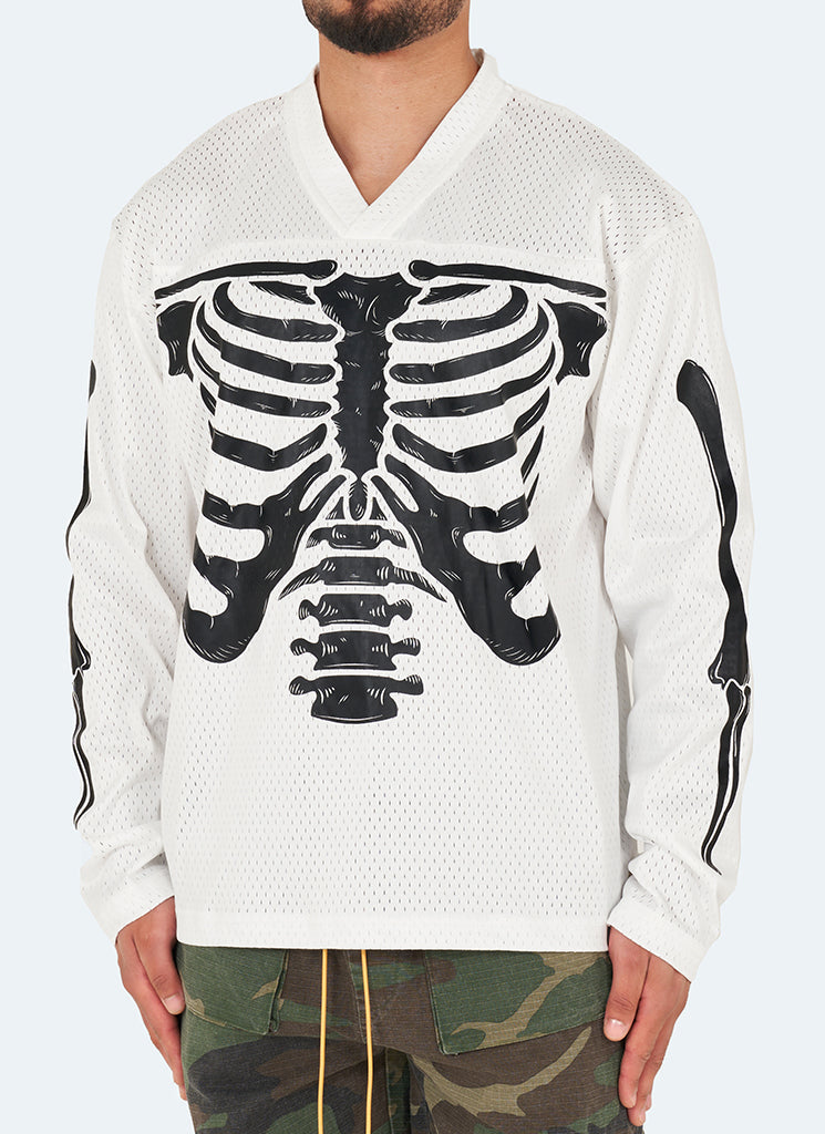 Maillot squelette vintage - Blanc