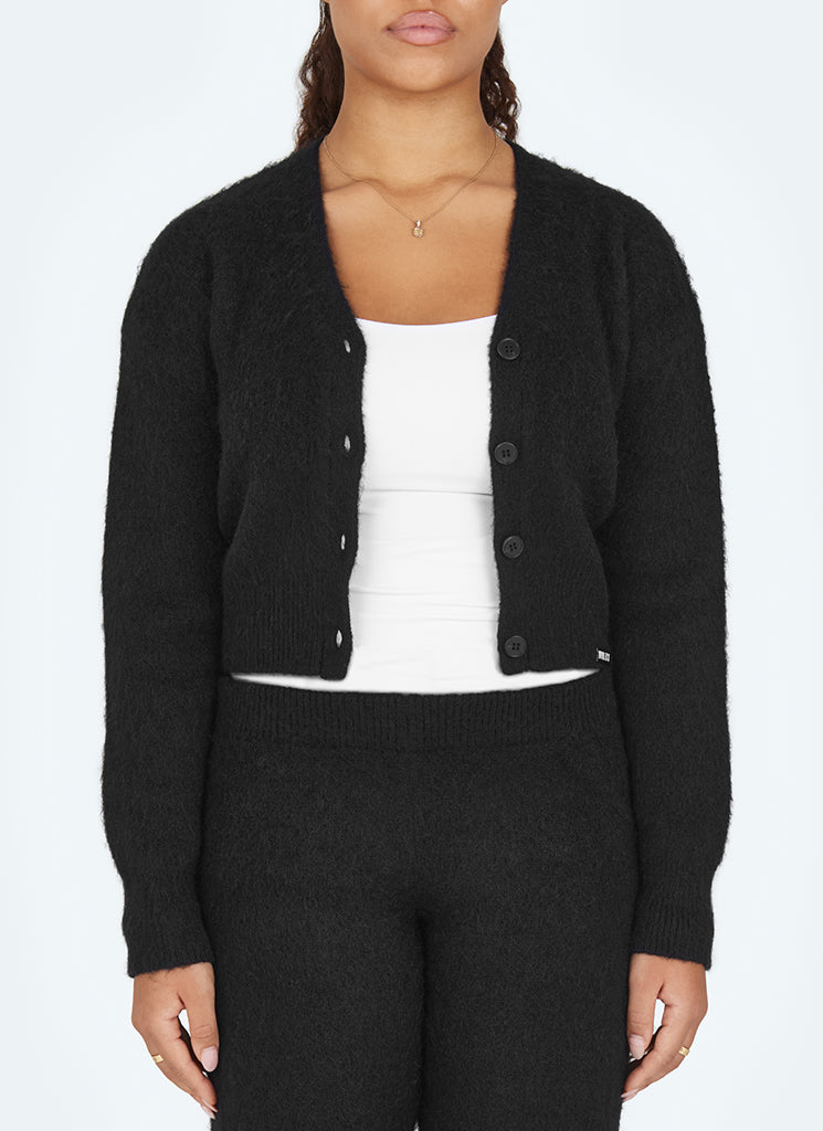 Cardigan en mohair - Noir