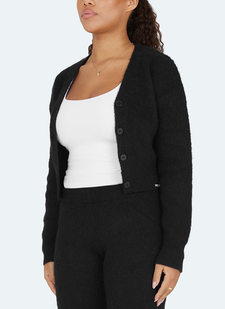 Cardigan en mohair - Noir
