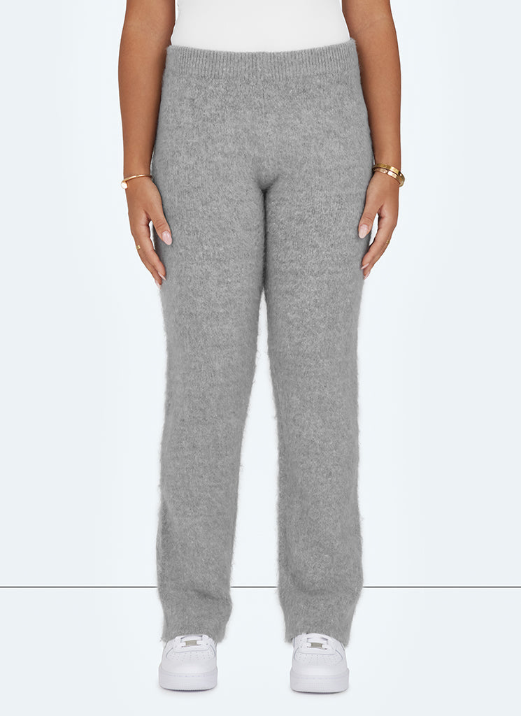 Pantalon de jogging évasé en mohair - Gris