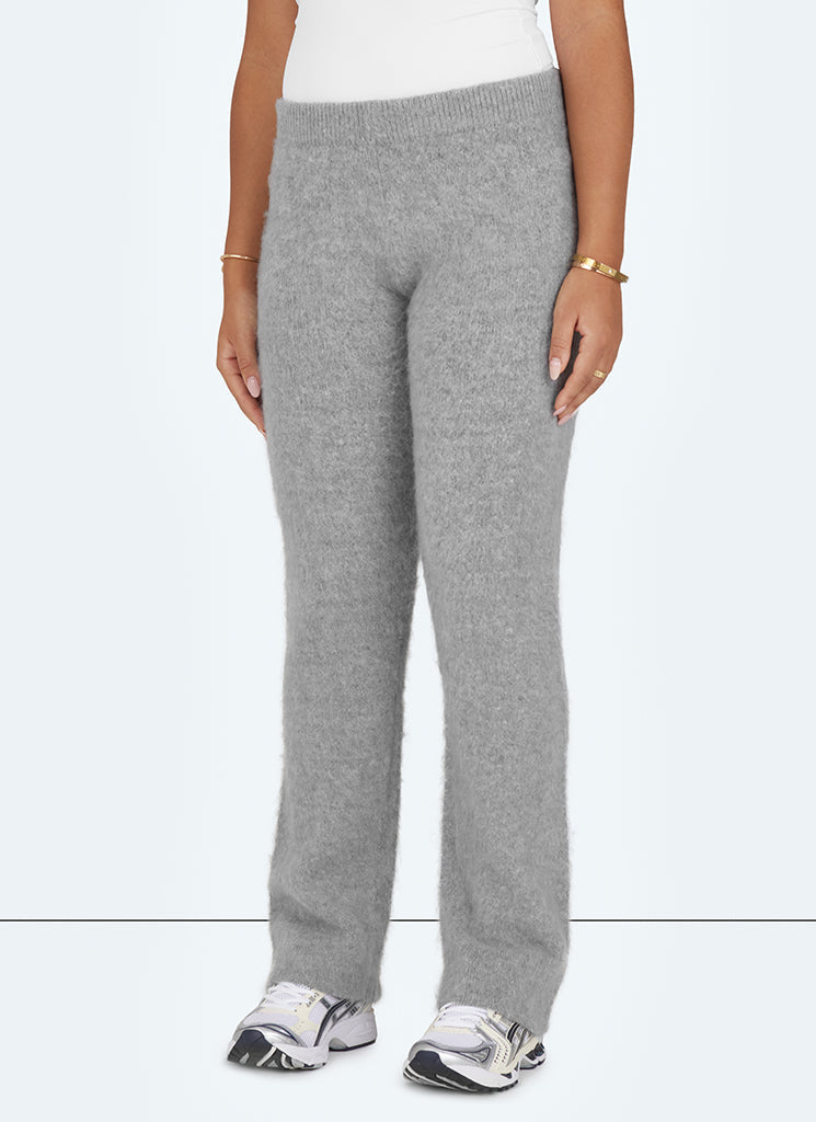 Pantalon de jogging évasé en mohair - Gris