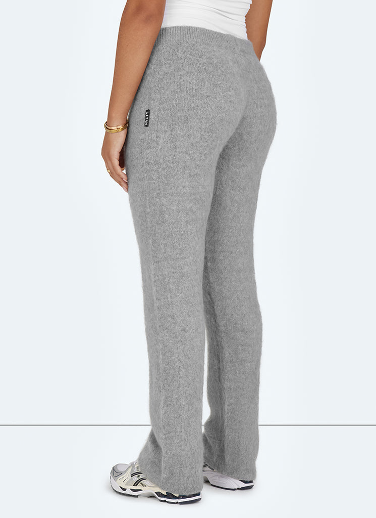 Pantalon de jogging évasé en mohair - Gris