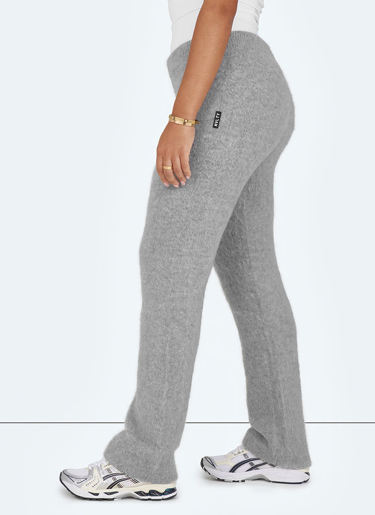 Pantalon de jogging évasé en mohair - Gris
