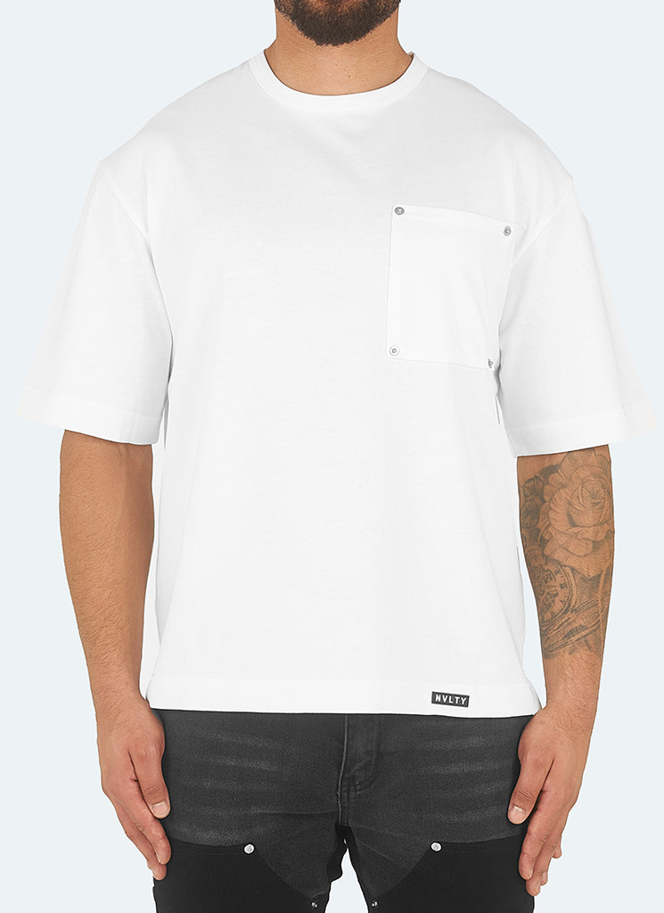T-shirt épais à rivets - Blanc