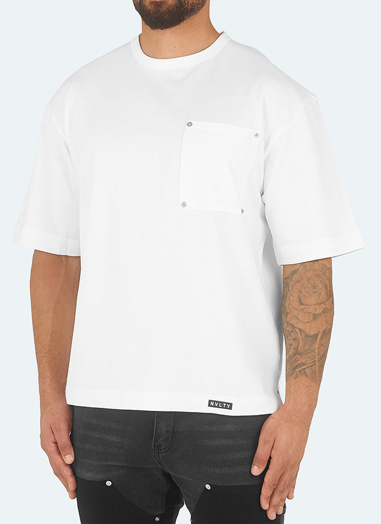 T-shirt épais à rivets - Blanc