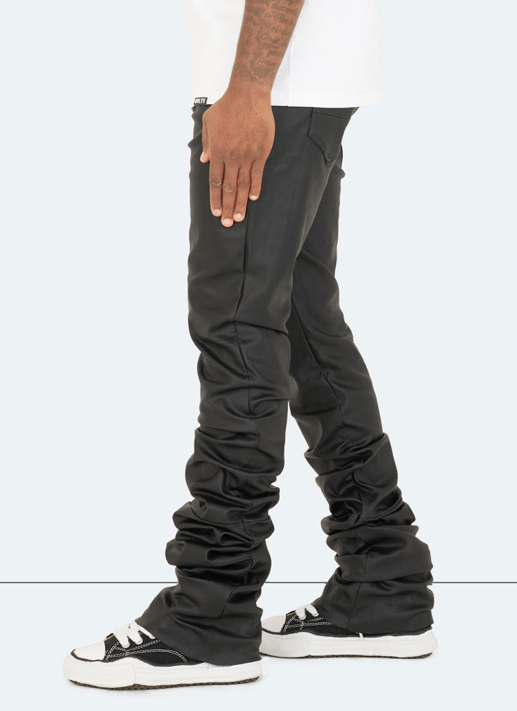 Jean vintage en wax empilé - Noir