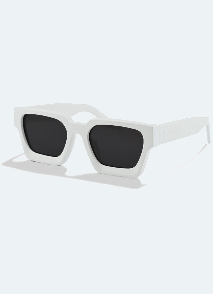 Lunettes de soleil avec logo - Blanches
