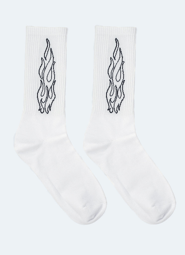 Flammensocken - Weiß