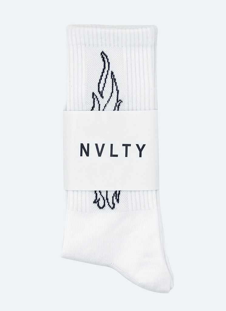 Flammensocken - Weiß