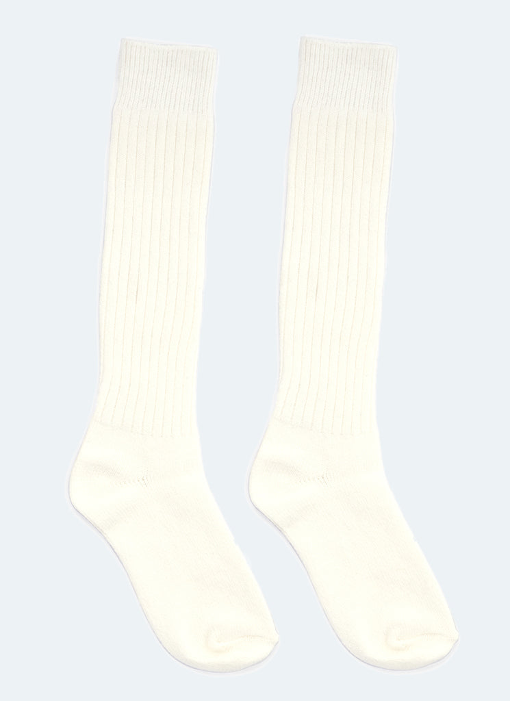 Chaussettes empilées - Blanc vintage