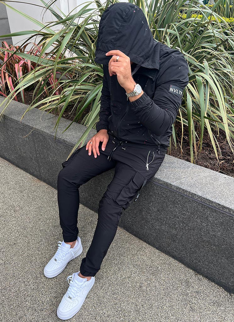 Paint Windbreaker - Schwarz