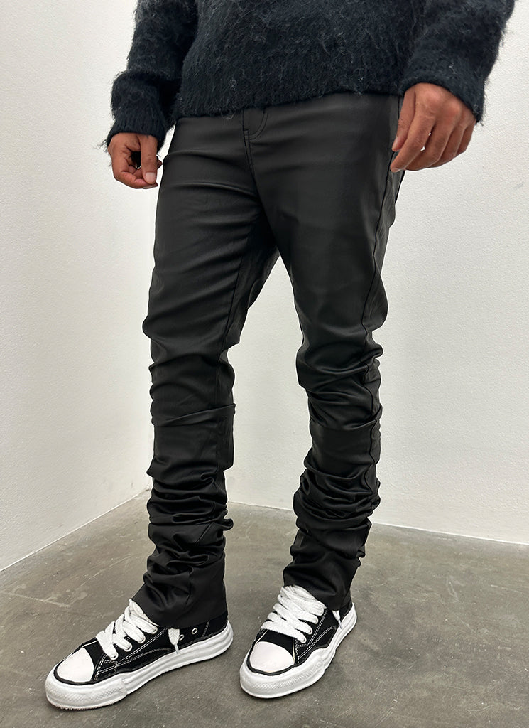 Jean vintage en wax empilé - Noir